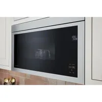 Kitchenaid Over-The-Range Turntable-Free Flush-Mount Microwave - 1.1 Cu. Ft. - Stainless Steel