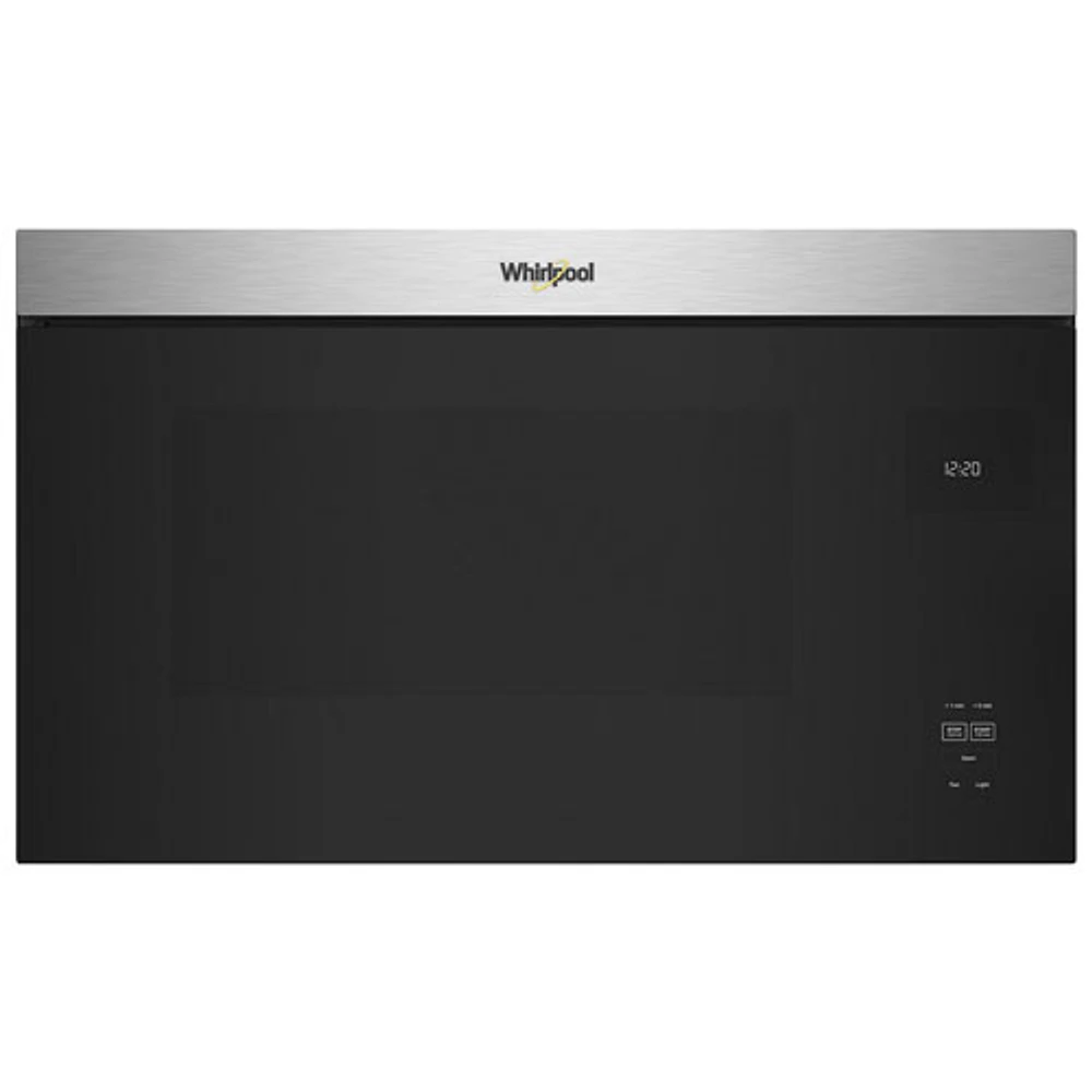 Whirlpool Over-The-Range Turntable-Free Flush-Mount Microwave - 1.1 Cu. Ft. - Stainless Steel