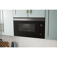 Whirlpool Over-The-Range Turntable-Free Flush-Mount Microwave - 1.1 Cu. Ft. - Stainless Steel