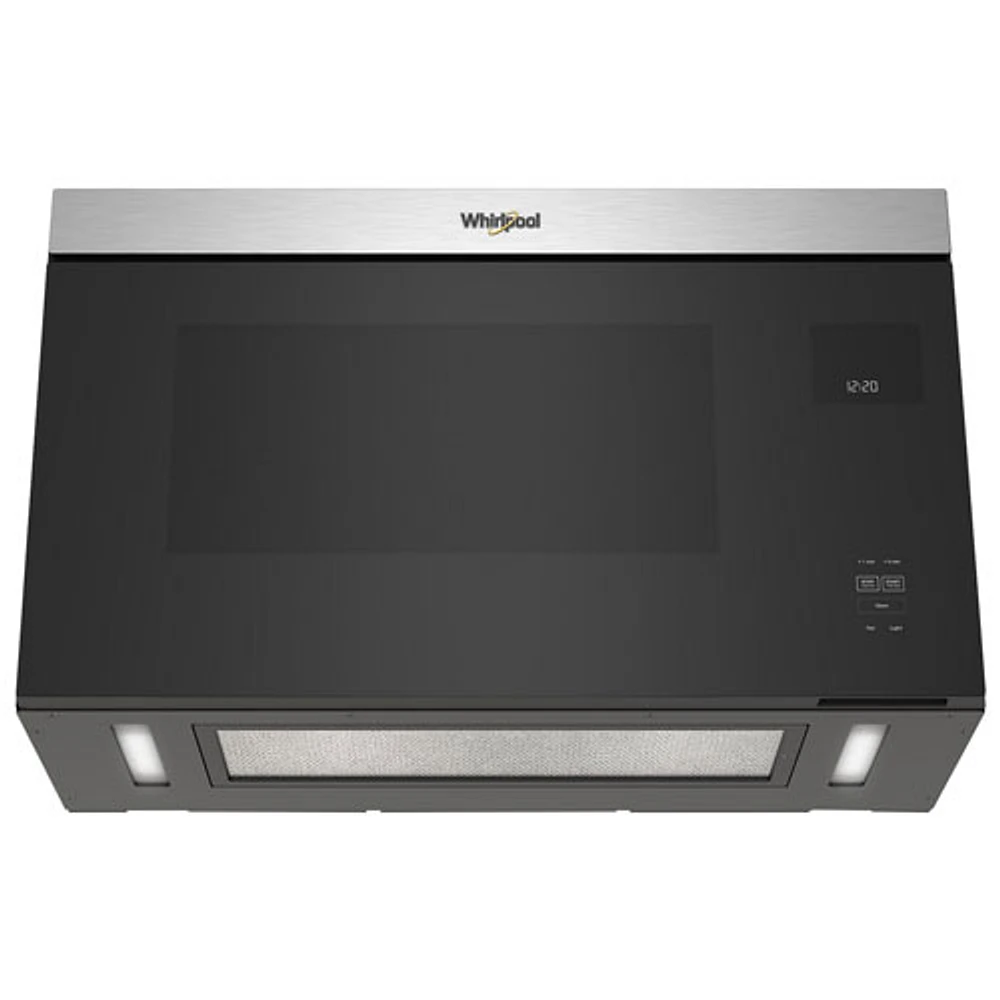 Whirlpool Over-The-Range Turntable-Free Flush-Mount Microwave - 1.1 Cu. Ft. - Stainless Steel