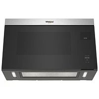 Whirlpool Over-The-Range Turntable-Free Flush-Mount Microwave - 1.1 Cu. Ft. - Stainless Steel