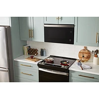 Whirlpool Over-The-Range Turntable-Free Flush-Mount Microwave - 1.1 Cu. Ft. - Stainless Steel