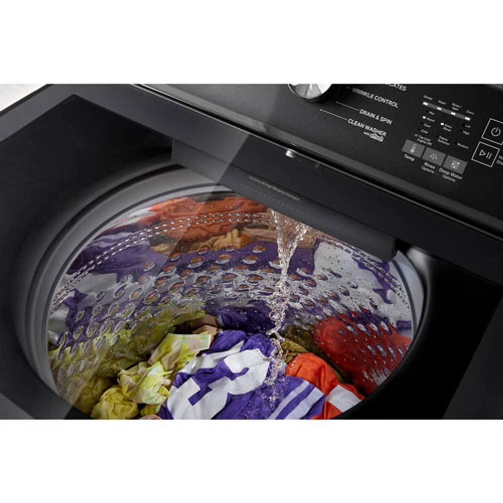 Laveuse à chargement par le haut haute efficacité 6,1 pi³ de Whirlpool (WTW6157PB) - Noir volcan