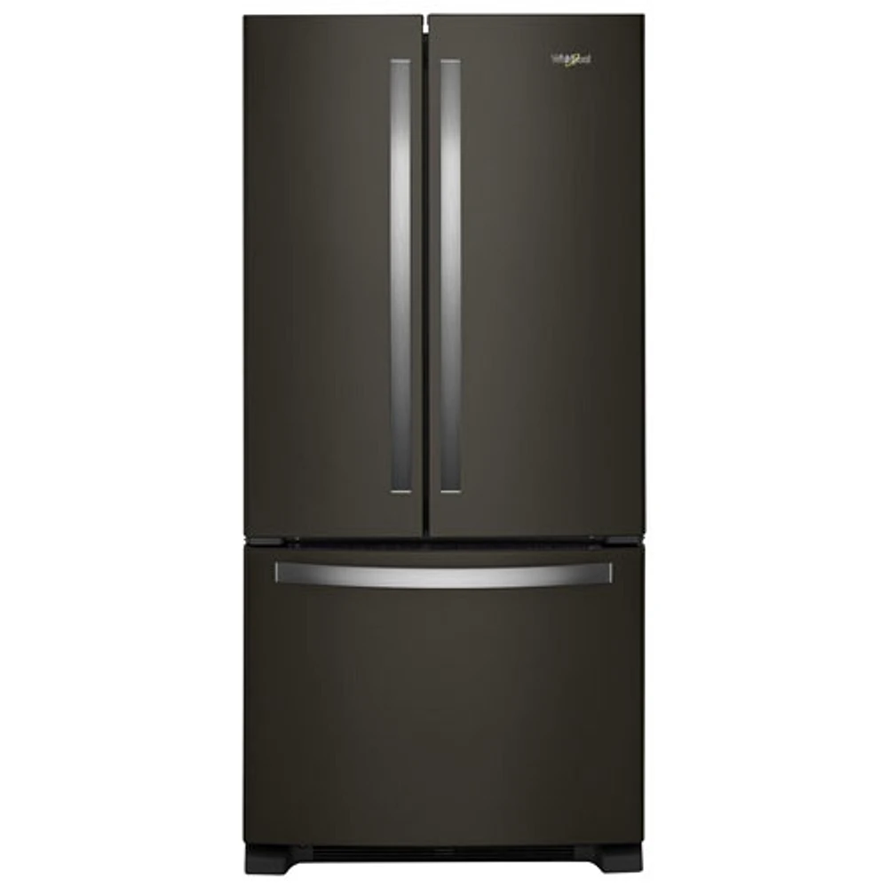 Whirlpool 33" 22.1 Cu. Ft. French Door Refrigerator w/Water Dispenser(WRFF5333PV) - Black Stainless Steel