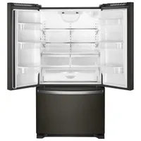 Whirlpool 33" 22.1 Cu. Ft. French Door Refrigerator w/Water Dispenser(WRFF5333PV) - Black Stainless Steel