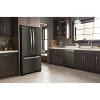 Whirlpool 33" 22.1 Cu. Ft. French Door Refrigerator w/Water Dispenser(WRFF5333PV) - Black Stainless Steel