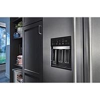 Kitchenaid 36" 20.8 Cu. Ft. Side-By-Side Refrigerator w/ Water & Ice Dispenser(KBSD706MPS) - Stainless Steel