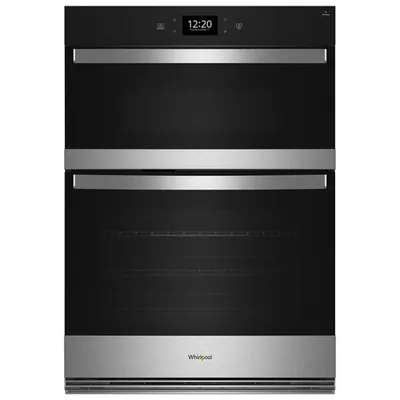 Whirlpool 30" 6.4 Cu. Ft. True Convection Electric Combination Wall Oven (WOEC7030PZ) - Stainless Steel