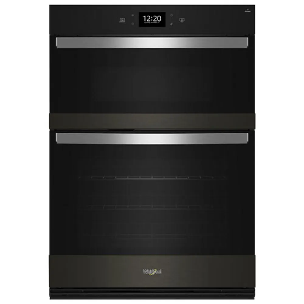 Whirlpool 30" 6.4 Cu. Ft. True Convection Electric Combination Wall Oven (WOEC7030PV) - Black Stainless Steel