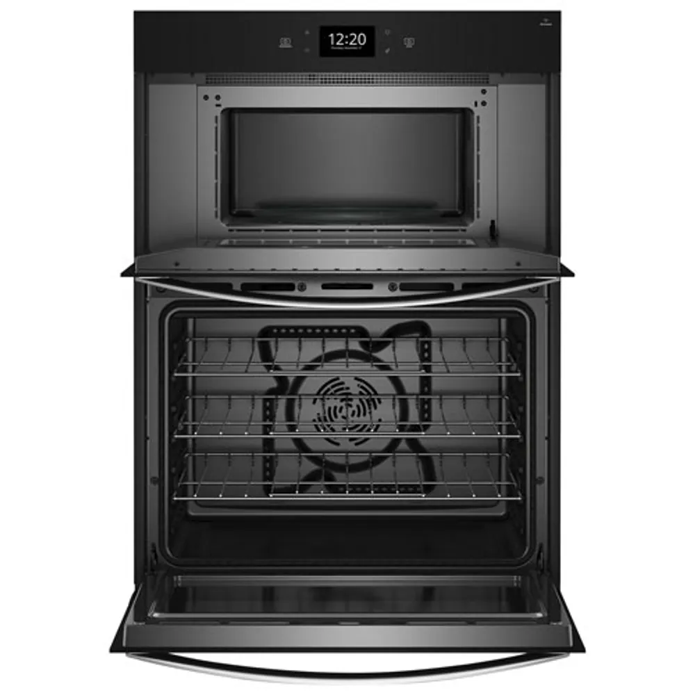 Whirlpool 30" 6.4 Cu. Ft. True Convection Electric Combination Wall Oven (WOEC7030PV) - Black Stainless Steel