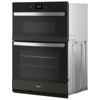 Whirlpool 30" 6.4 Cu. Ft. True Convection Electric Combination Wall Oven (WOEC7030PV) - Black Stainless Steel