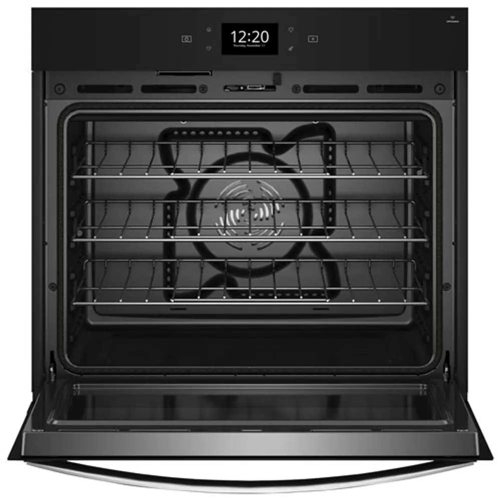 Whirlpool 30" 5 Cu. Ft. Self-Clean True Convection Electric Wall Oven (WOES7030PV) - Black Stainless Steel