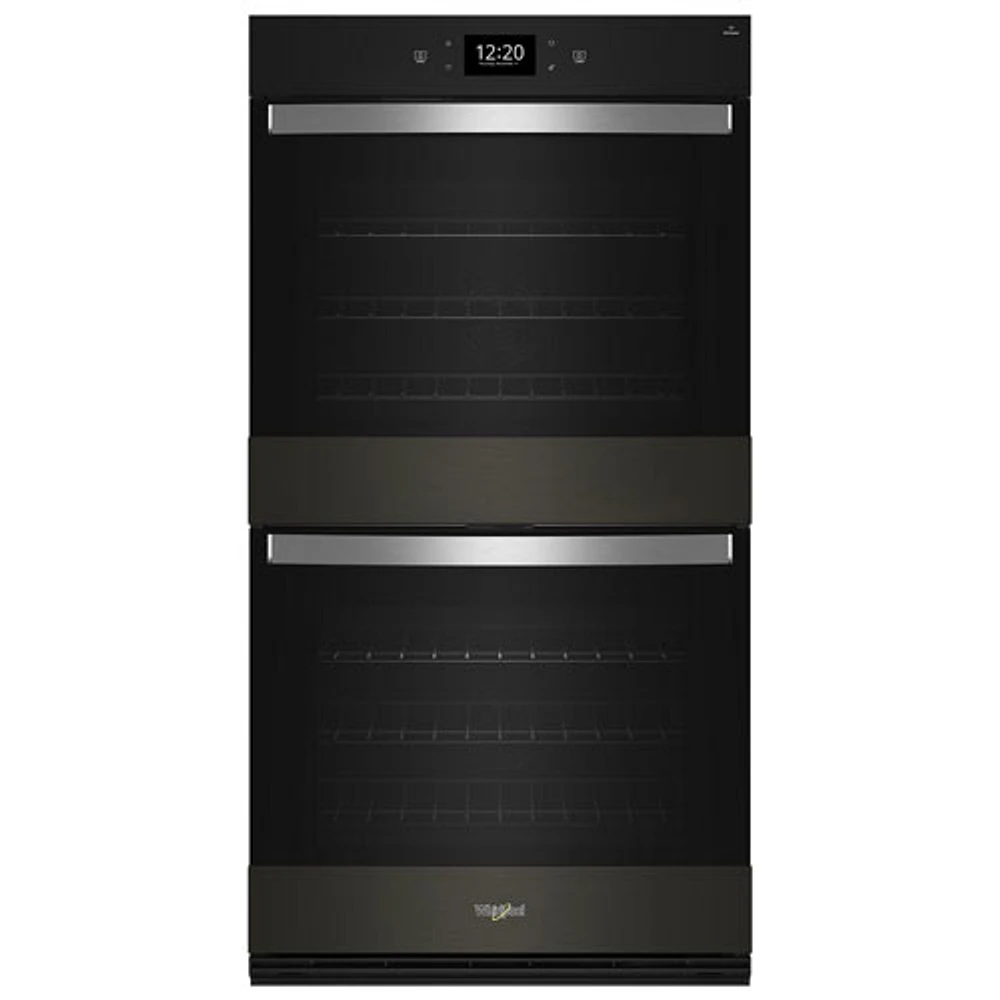 Whirlpool 30" 10 Cu. Ft. True Convection Electric Double Wall Oven (WOED7030PV)- Black Stainless Steel