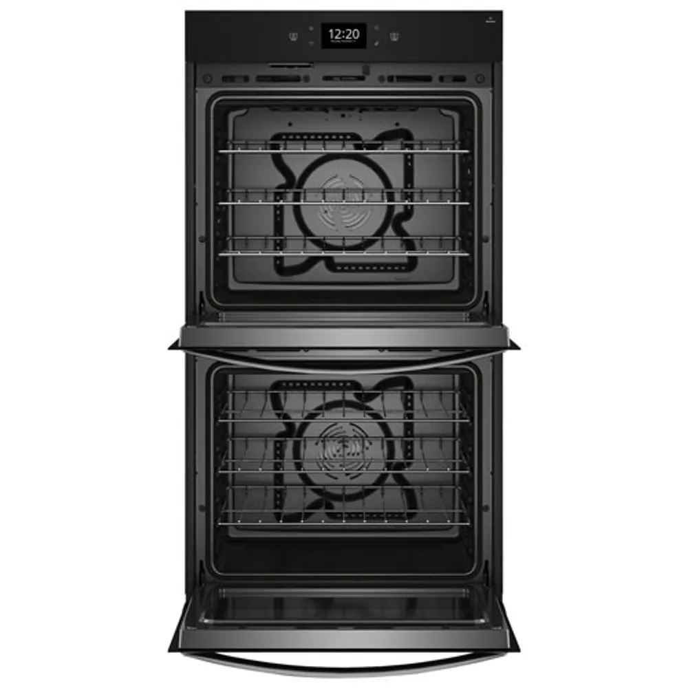 Whirlpool 30" 10 Cu. Ft. True Convection Electric Double Wall Oven (WOED7030PV)- Black Stainless Steel