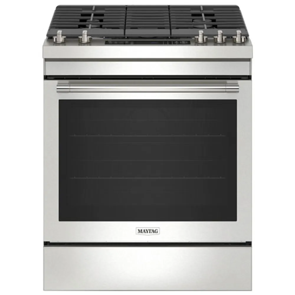 Maytag 30" 5.8 Cu. Ft. True Convection Slide-In Gas Air Fry Range (MGS8800PZ) - Stainless Steel