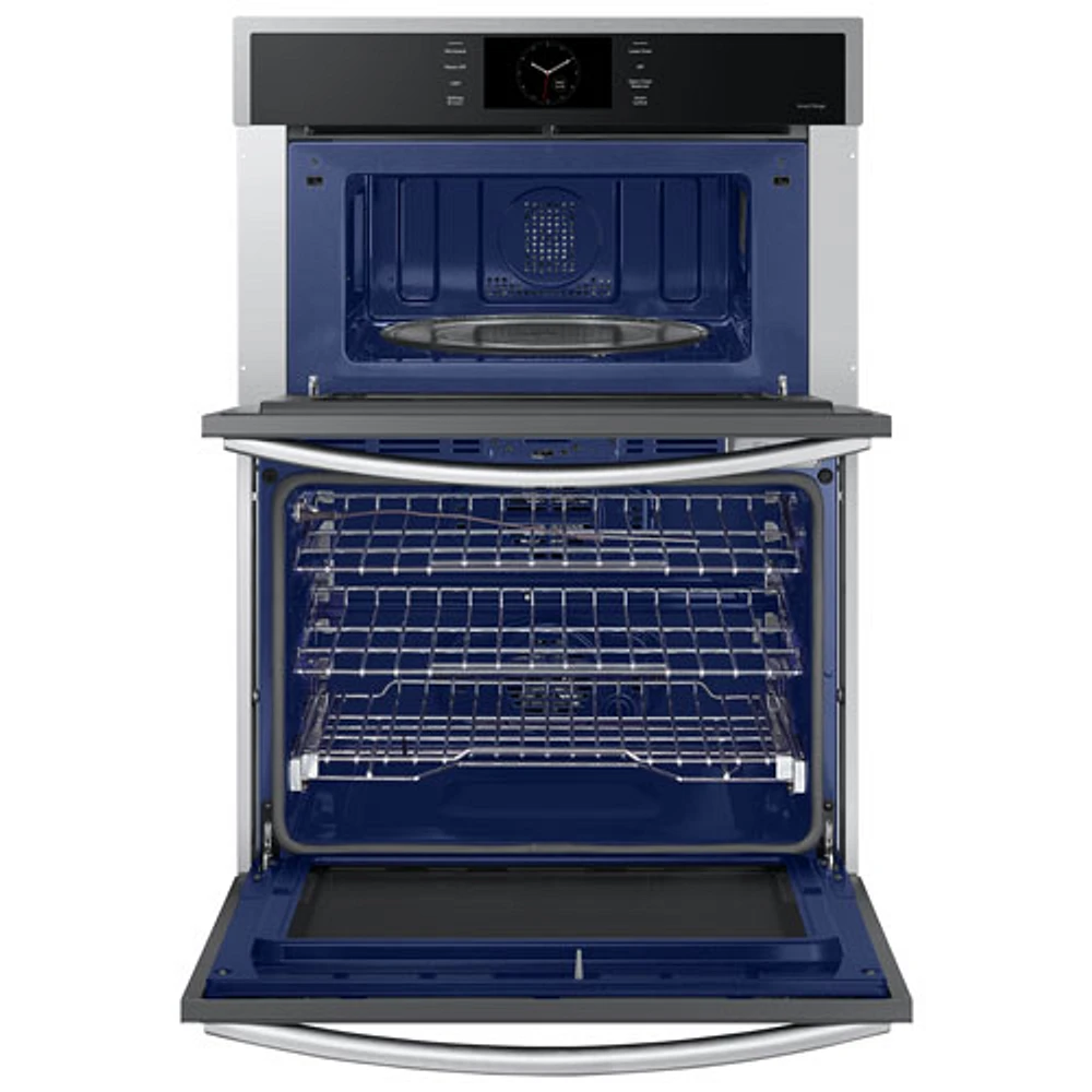 Samsung 30" 7 Cu. Ft. True Convection Electric Combo Wall Oven (NQ70CG600DSRAA) - Stainless Steel