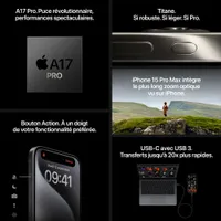 Virgin Plus Apple iPhone 15 Pro 256GB - Titanium