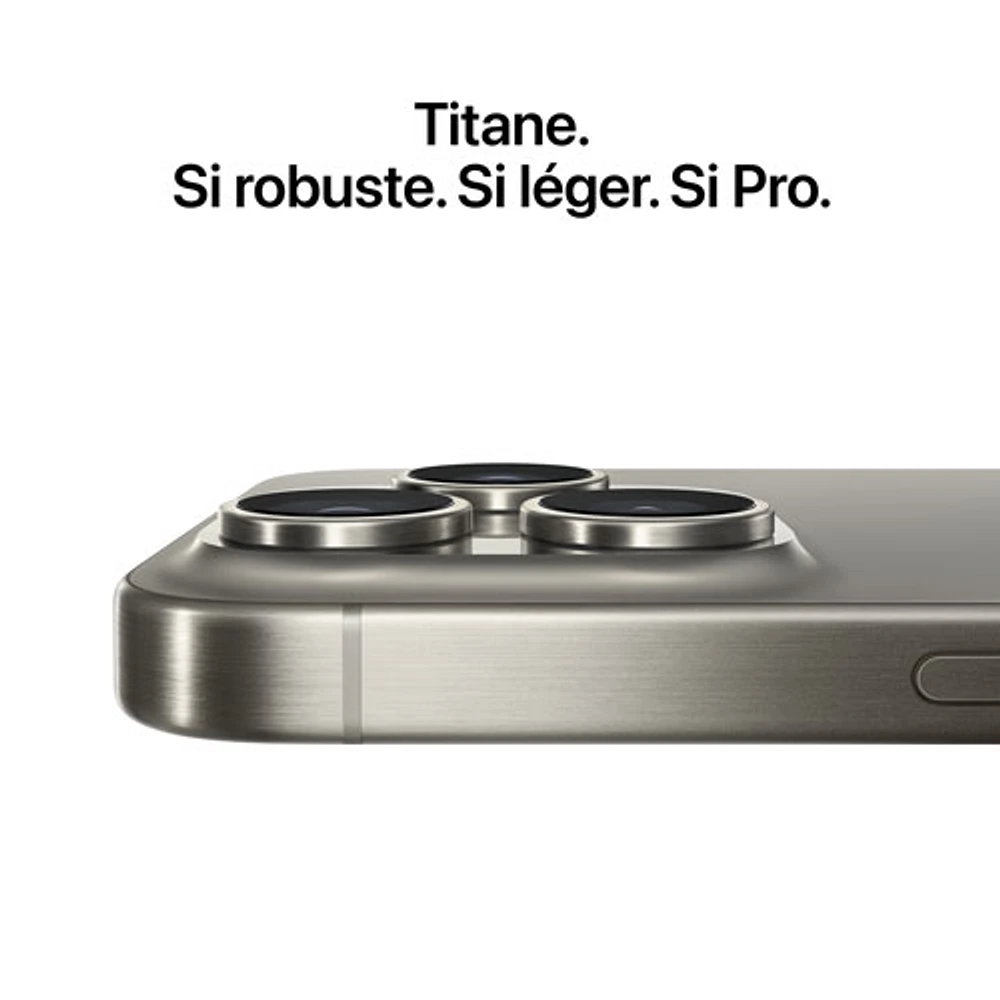 iPhone 15 Pro de Go d'Apple avec Fido - Titane blanc