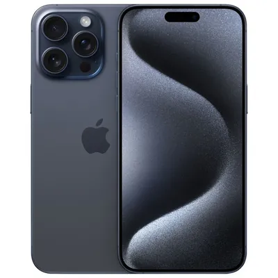 iPhone 15 Pro Max de Go d'Apple avec Virgin Plus - Titane bleu