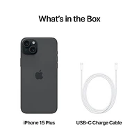 iPhone 15 Plus de 128 Go d'Apple avec Virgin Plus - Noir - Financement mensuel