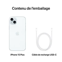 iPhone 15 Plus de Go d'Apple offert par Fido - Bleu