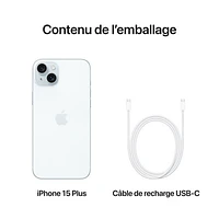 iPhone 15 Plus de 256 Go d'Apple offert par Rogers - Bleu - Financement mensuel
