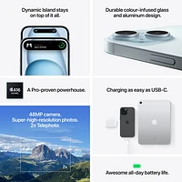 iPhone 15 Plus de 256 Go d'Apple offert par Rogers - Bleu - Financement mensuel