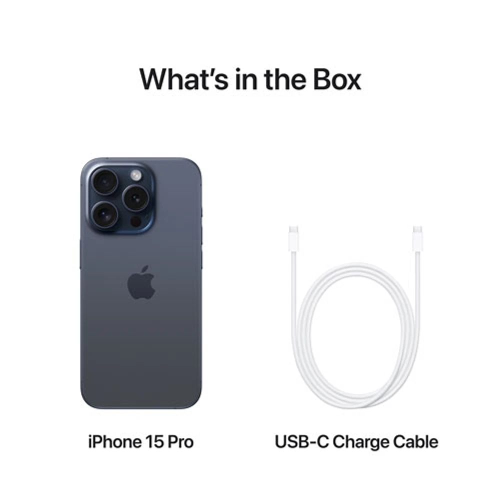 iPhone 15 Pro de 128 Go d'Apple avec TELUS - Titane bleu - Financement mensuel