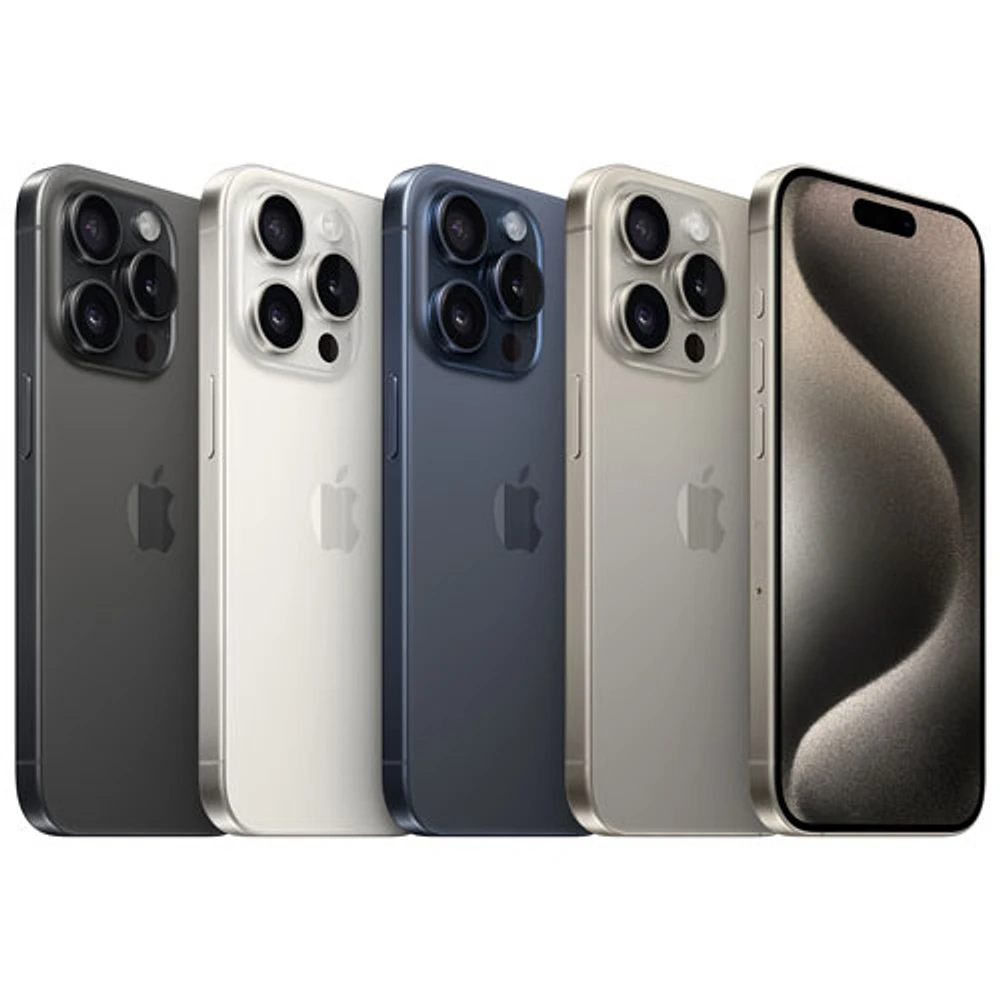 iPhone 15 Pro de 128 Go d'Apple avec TELUS - Titane bleu - Financement mensuel