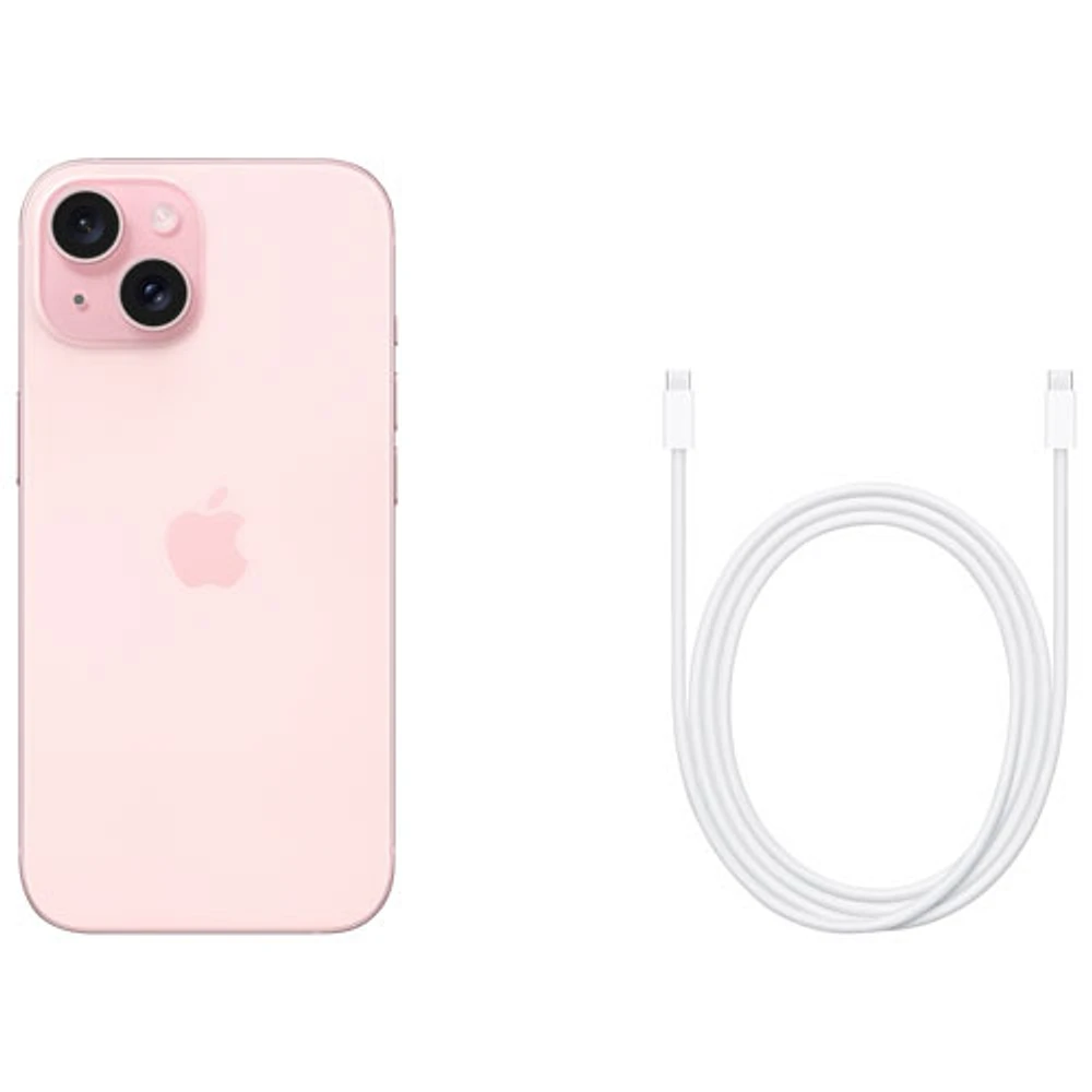 iPhone 15 de 128 Go d'Apple offert par Freedom Mobile - Rose - Paiement Balance mensuel