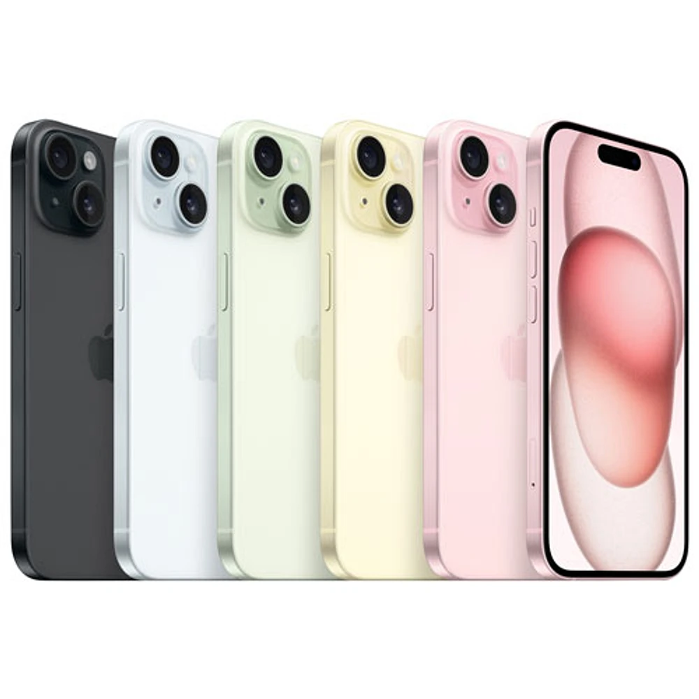 iPhone 15 de 128 Go d'Apple offert par Freedom Mobile - Rose - Paiement Balance mensuel