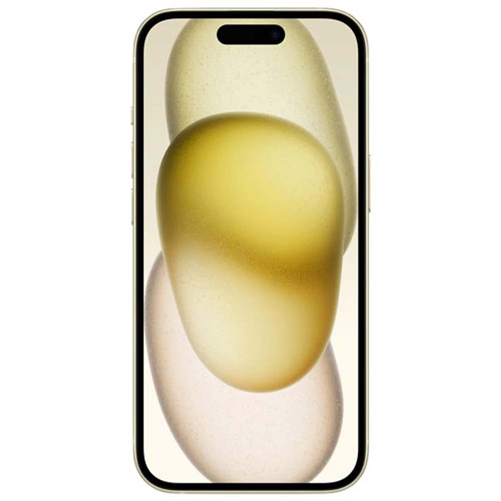 iPhone 15 de 128 Go d'Apple avec Freedom Mobile - Jaune - Paiement Balance mensuel