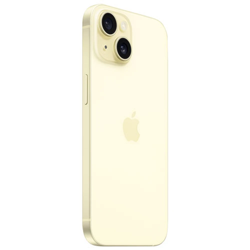 iPhone 15 de 128 Go d'Apple avec Freedom Mobile - Jaune - Paiement Balance mensuel
