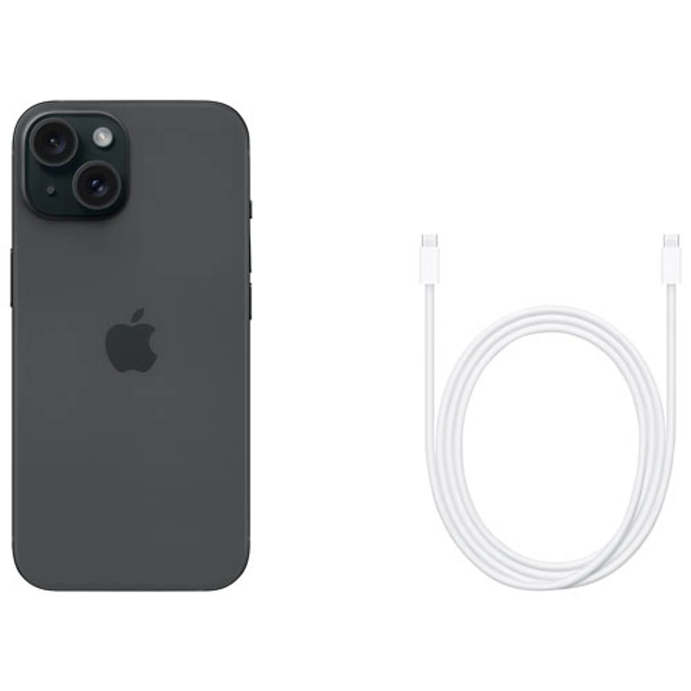 Freedom Mobile Apple iPhone 15 256GB - Black - Monthly Tab Payment
