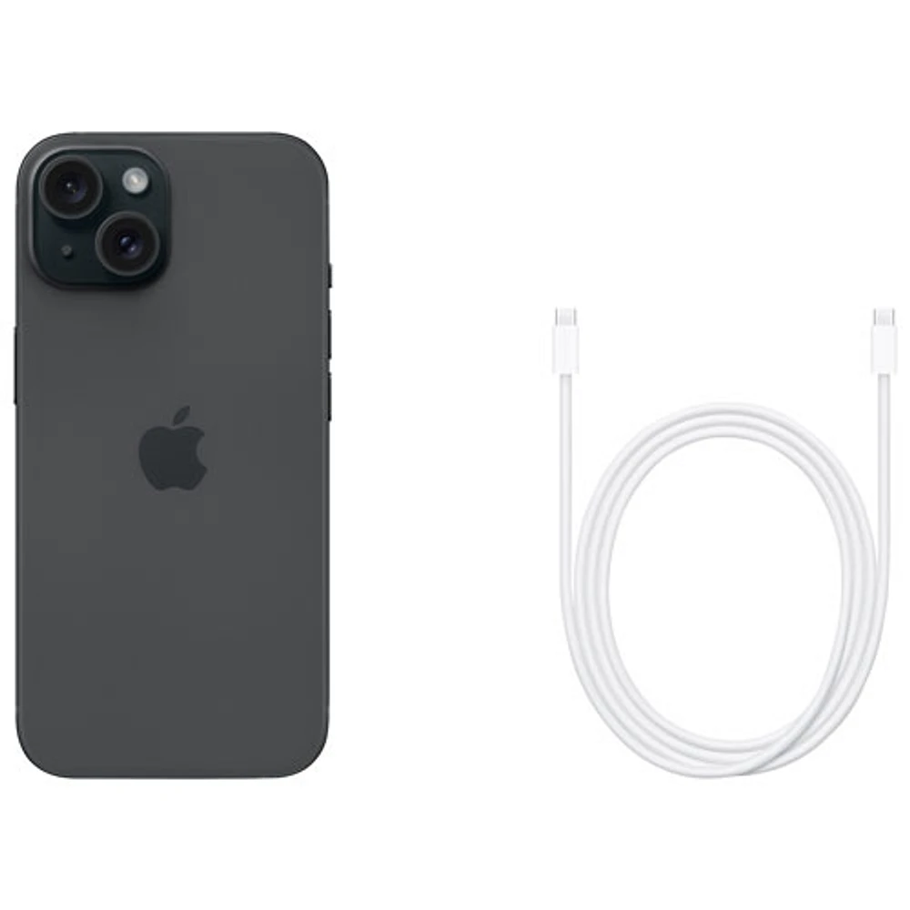 Freedom Mobile Apple iPhone 15 256GB - Black - Monthly Tab Payment