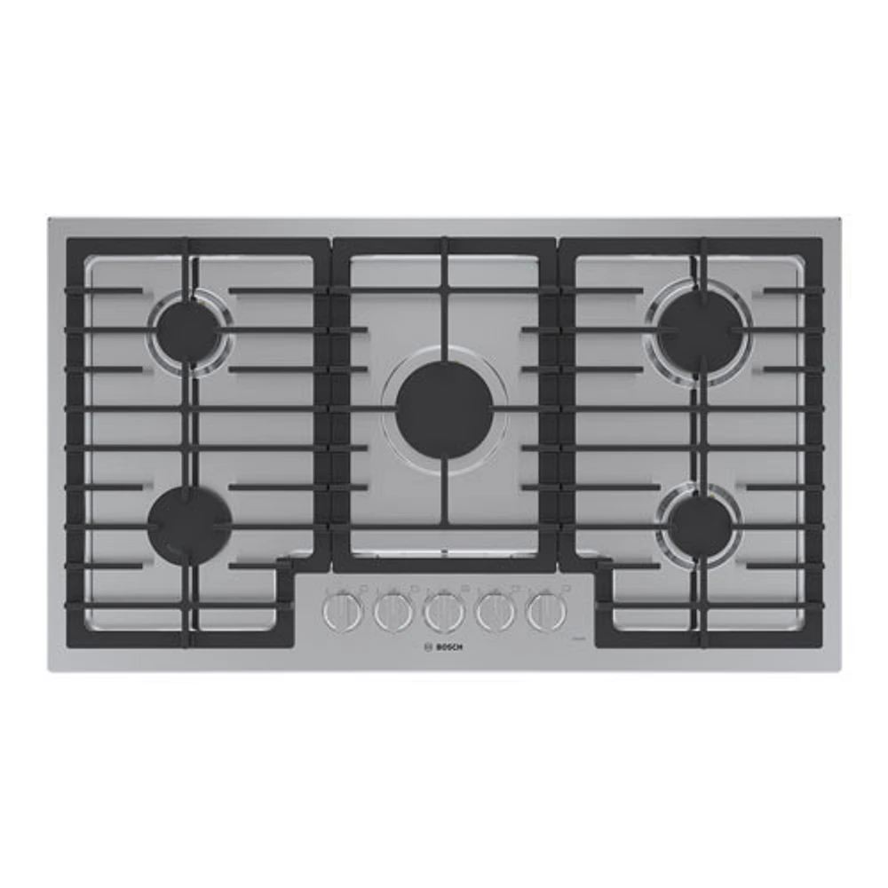 Open Box - Bosch 36" 5-Burner Gas Cooktop (NGM5658UC) - Stainless Steel - Perfect Condition