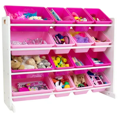 Humble Crew Super-Sized 16-Bin Toy Organizer - Pink