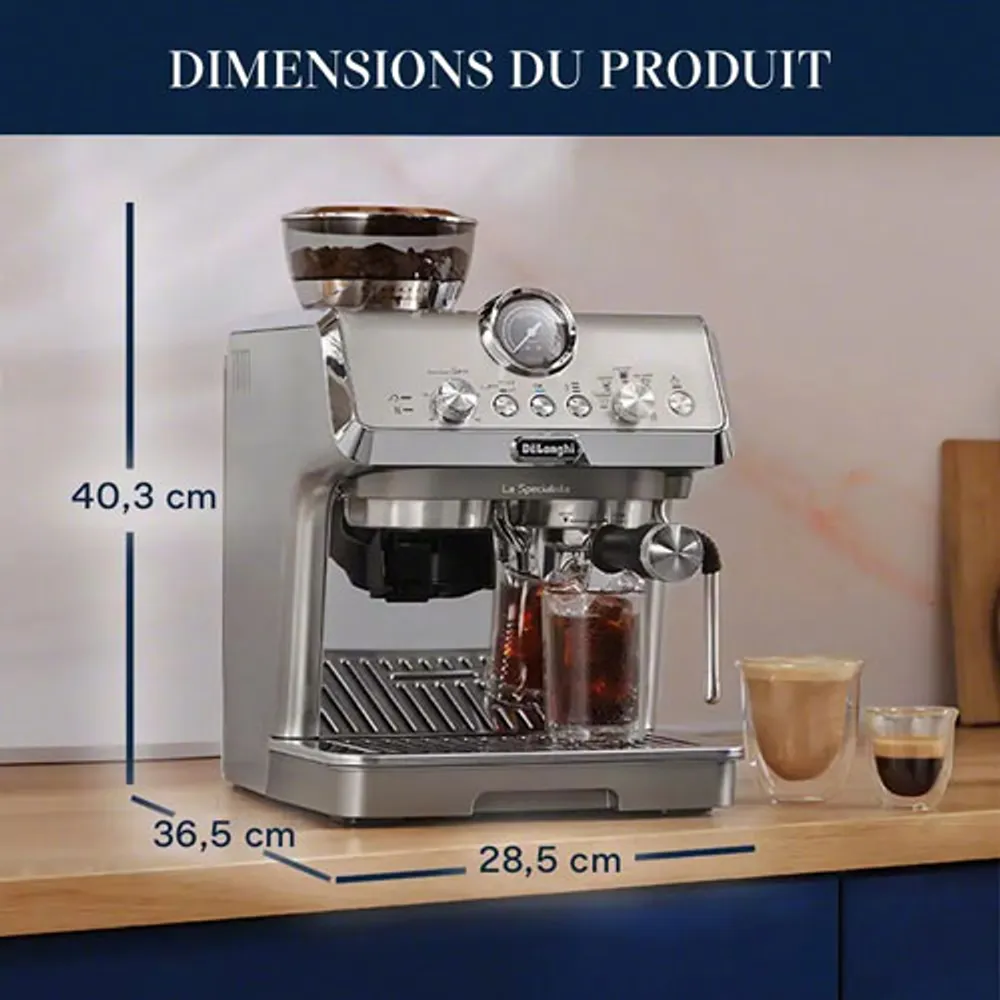 De'Longhi La Specialista Arte Evo Automatic Espresso Machine with Frother & Coffee Grinder - Stainless