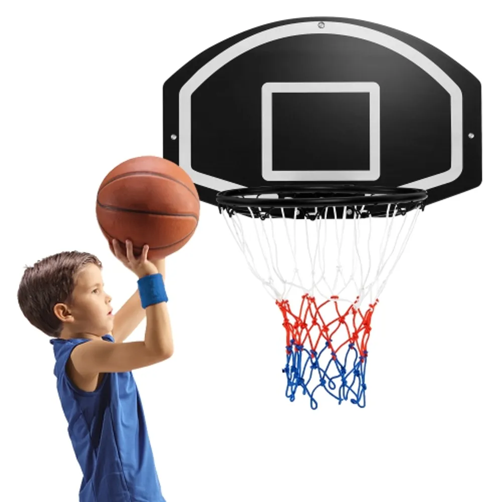 Soozier Wall Mounted Basketball Hoop, Mini Hoop with 45'' x 29