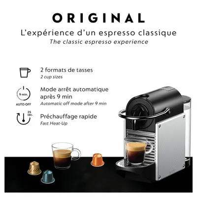 Nespresso Pixie Espresso Machine With Aeroccino By De'longhi, Espresso  Machines