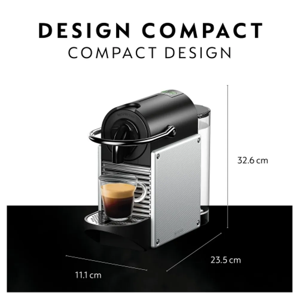 Nespresso by De'Longhi Aluminum Pixie Espresso Machine with