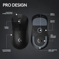 Logitech G PRO X Superlight 2 44000 DPI 8K Polling Wireless HERO 2 Sensor 60g Pro-Grade Mouse