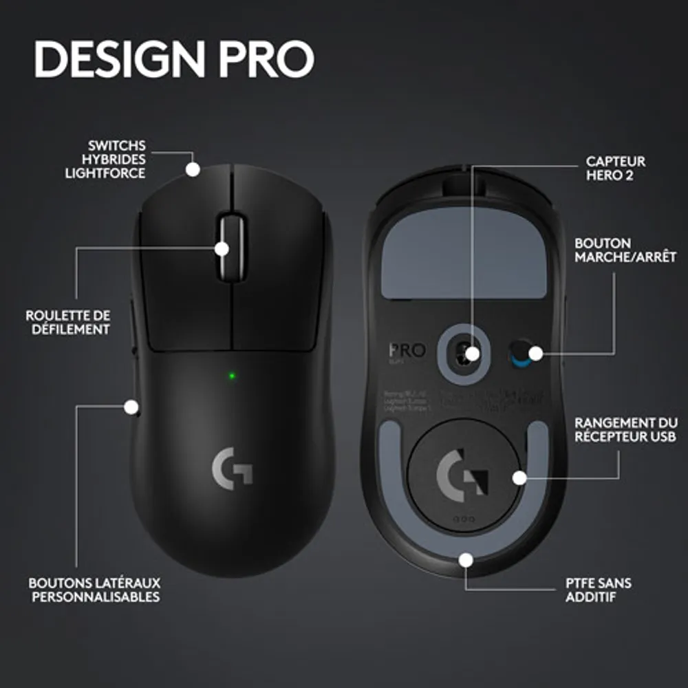 Logitech G PRO X Superlight 2 32000 DPI Wireless HERO 2 Sensor Gaming Mouse