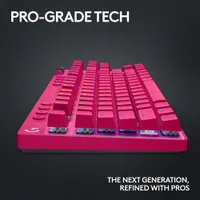 Clavier de jeu mécanique rétroéclairé Bluetooth à touches tactiles sans pavé numérique G PRO X LIGHTSPEED de Logitech - Magenta - Anglais - Exclusivité Best Buy