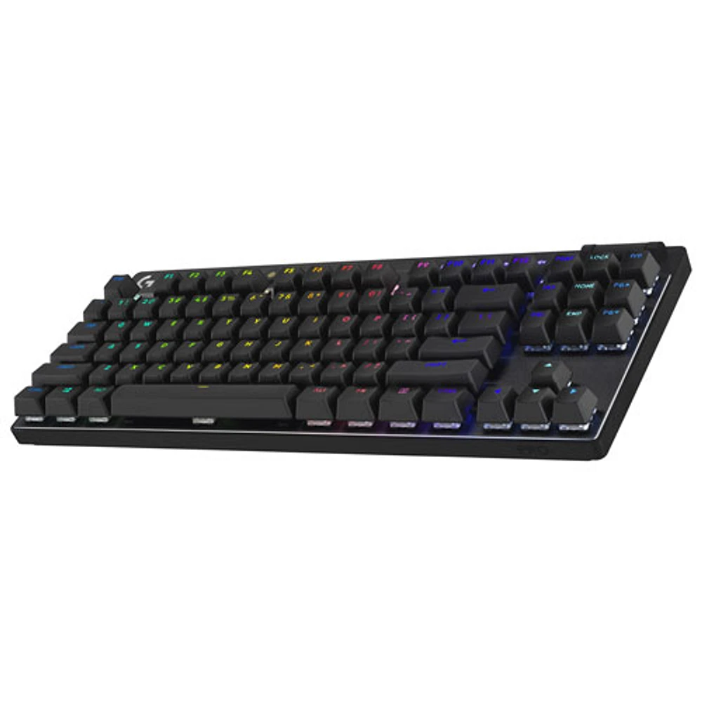 Clavier de jeu mécanique rétroéclairé Bluetooth à touches linéaires sans pavé numérique G PRO X LIGHTSPEED de Logitech