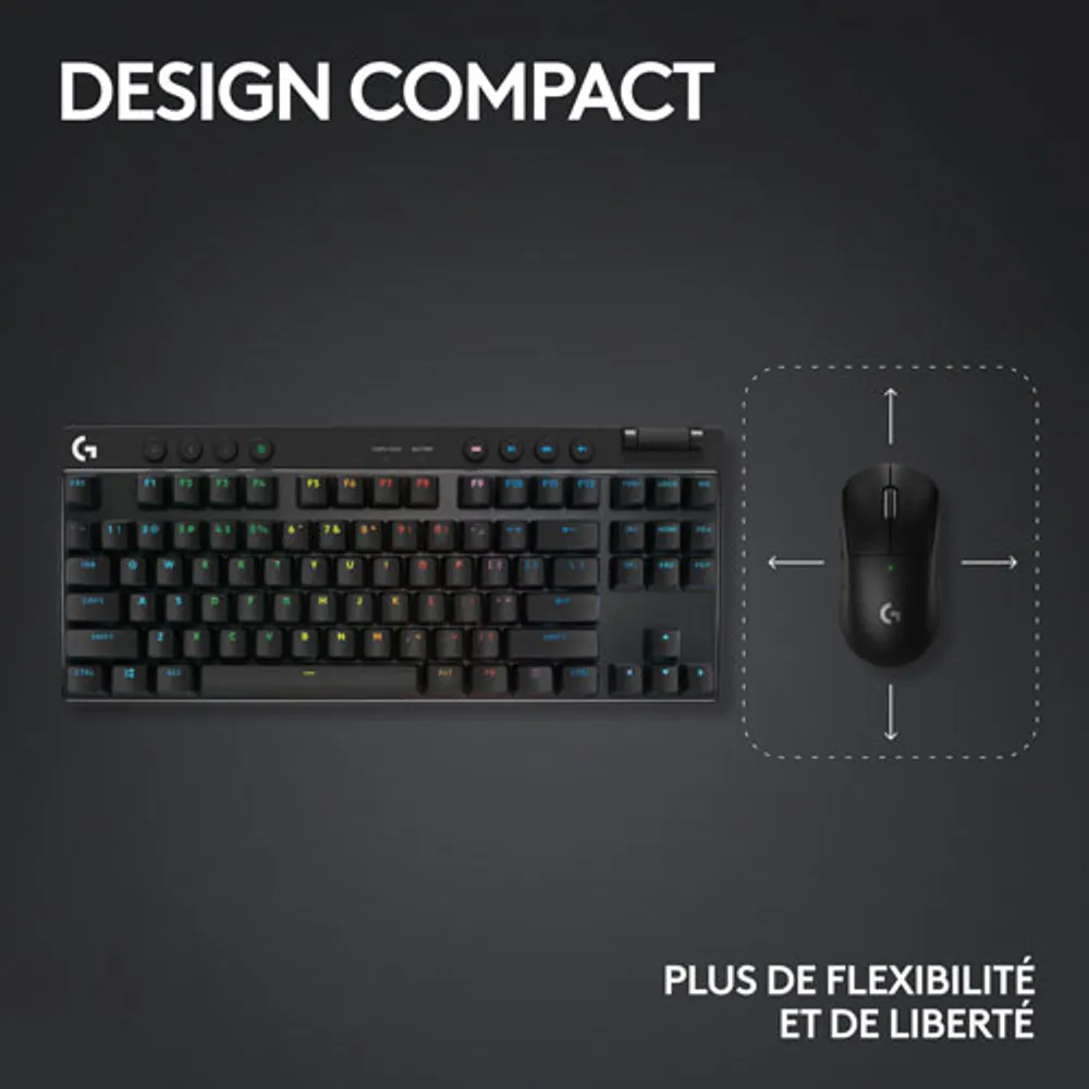 Logitech G PRO X TKL LIGHTSPEED Bluetooth Backlit Mechanical linear Gaming Keyboard