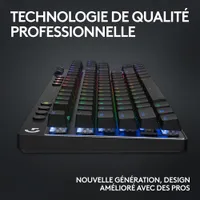 Clavier de jeu mécanique rétroéclairé Bluetooth à touches linéaires sans pavé numérique G PRO X LIGHTSPEED de Logitech