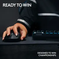 Clavier de jeu mécanique rétroéclairé Bluetooth à touches linéaires sans pavé numérique G PRO X LIGHTSPEED de Logitech