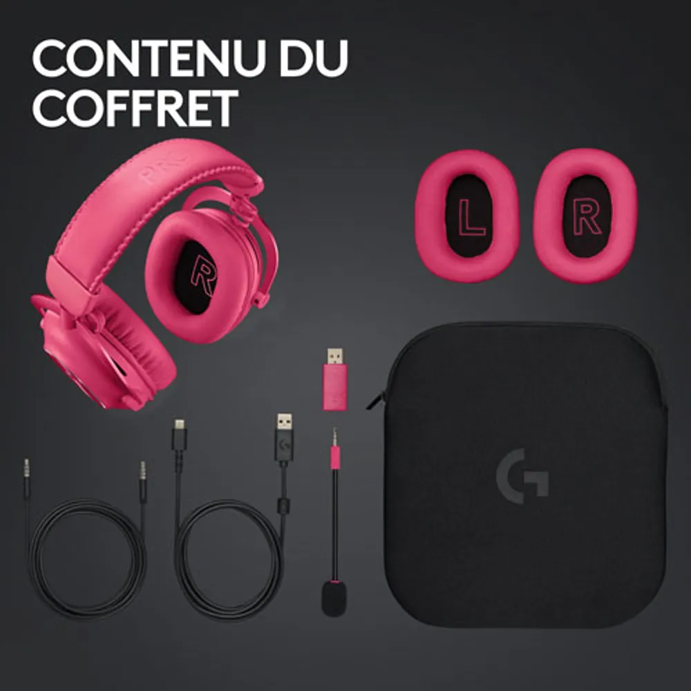 Logitech G PRO X 2 LIGHTSPEED Wireless Gaming Headset - Magenta - Only at Best Buy