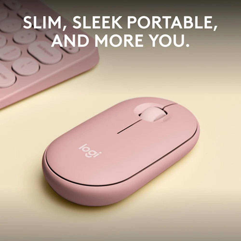 Logitech Pebble 2 M350s 4000 DPI Bluetooth Optical Mouse - Tonal Rose